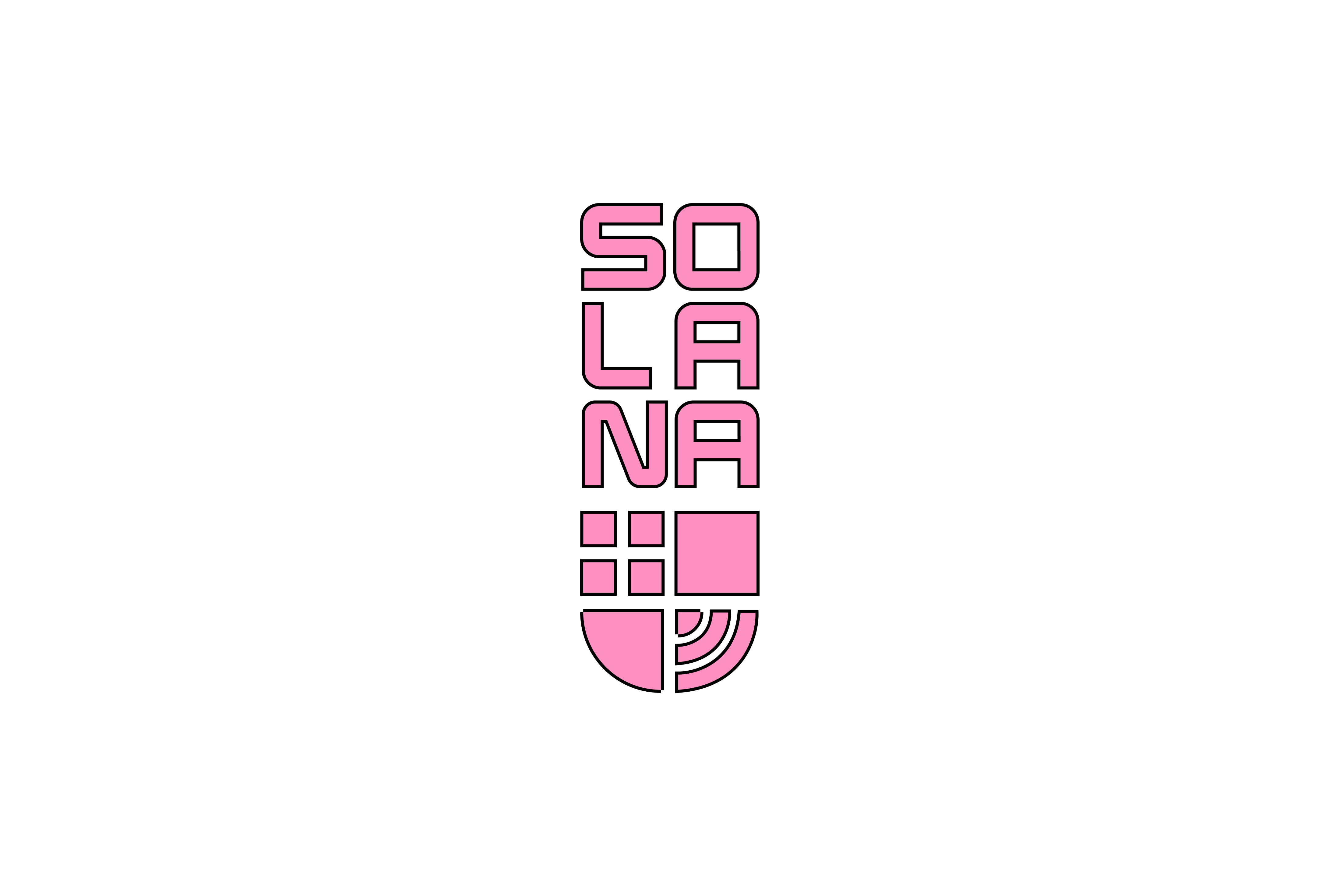 SolanaU marketing materials and brand application examples